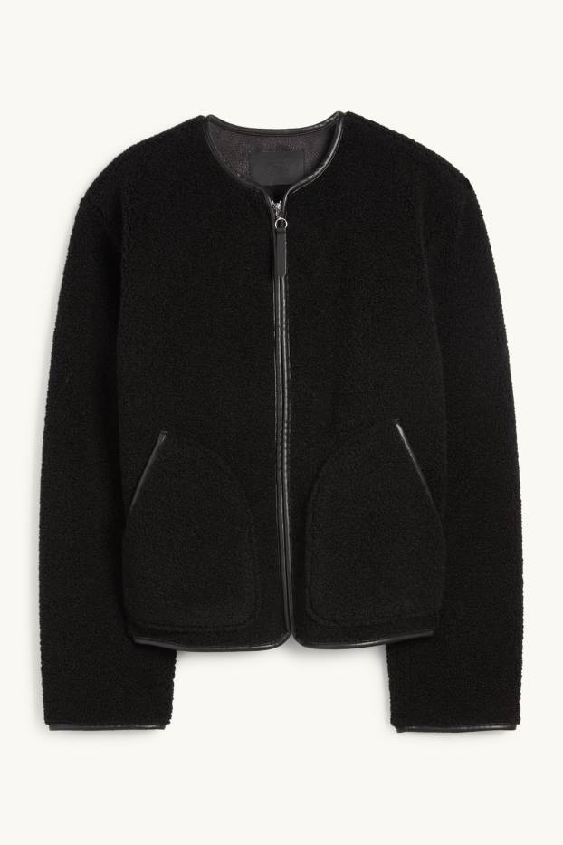 Dámské - Teddy bunda - černá