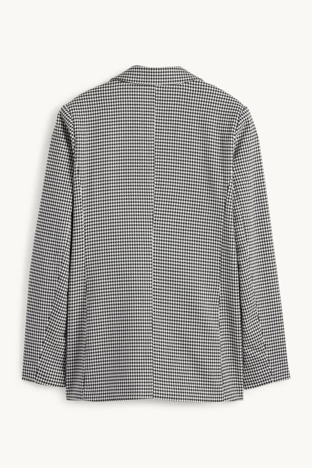 Dona - Longblazer - regular fit - de quadres - negre/blanc