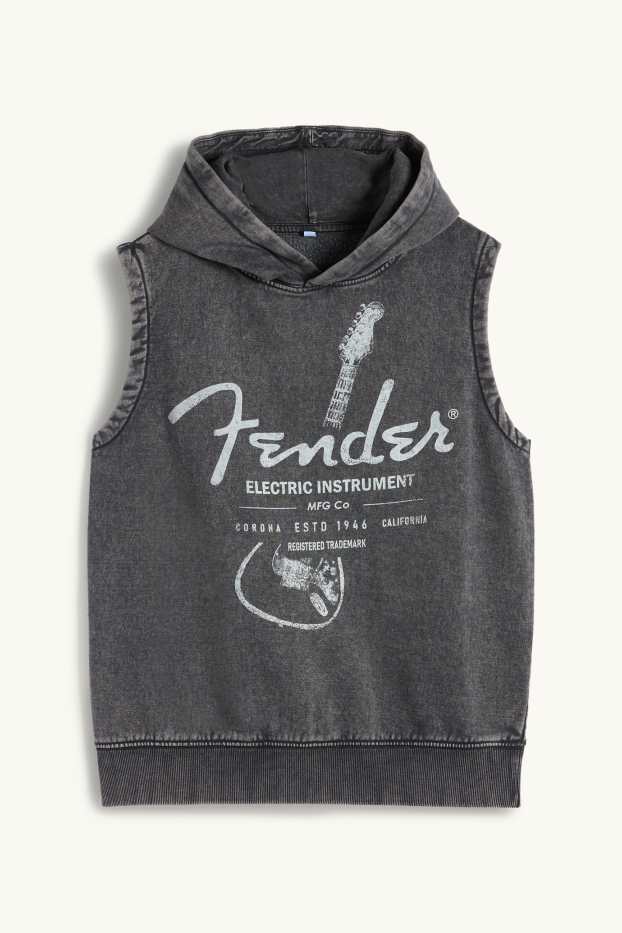 Copii - Băieți - Fender - top cu glugă - gri închis