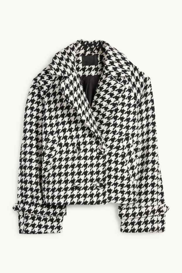 Femmes - Veste - à carreaux - noir / blanc