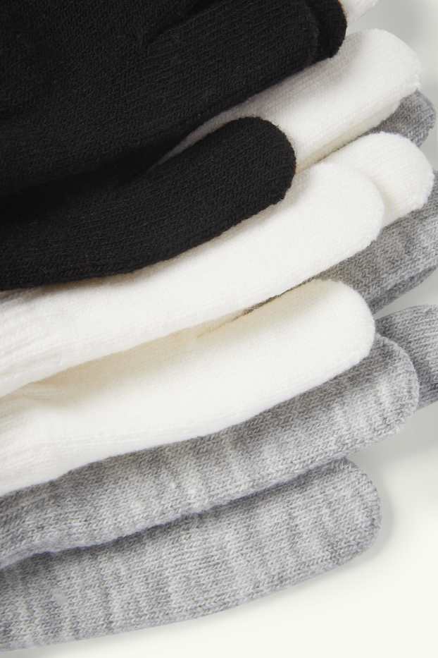 Kinder Mädchen - Multipack 3er - Handschuhe - schwarz