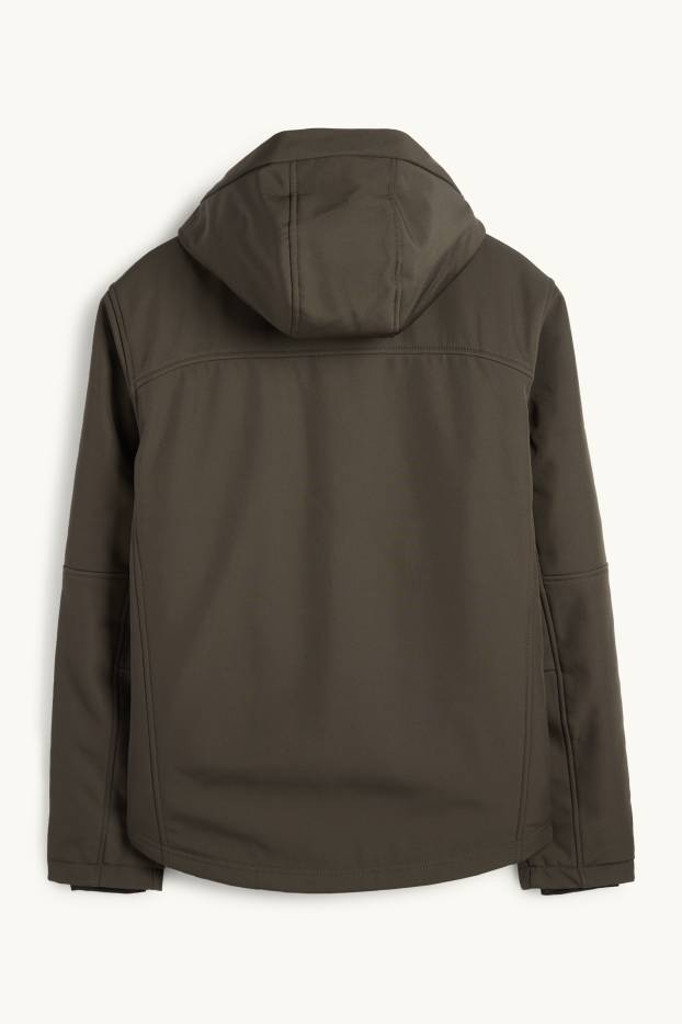 Home - Jaqueta softshell - enconxat - resistent a l’aigua - 4 Way Stretch - verd fosc