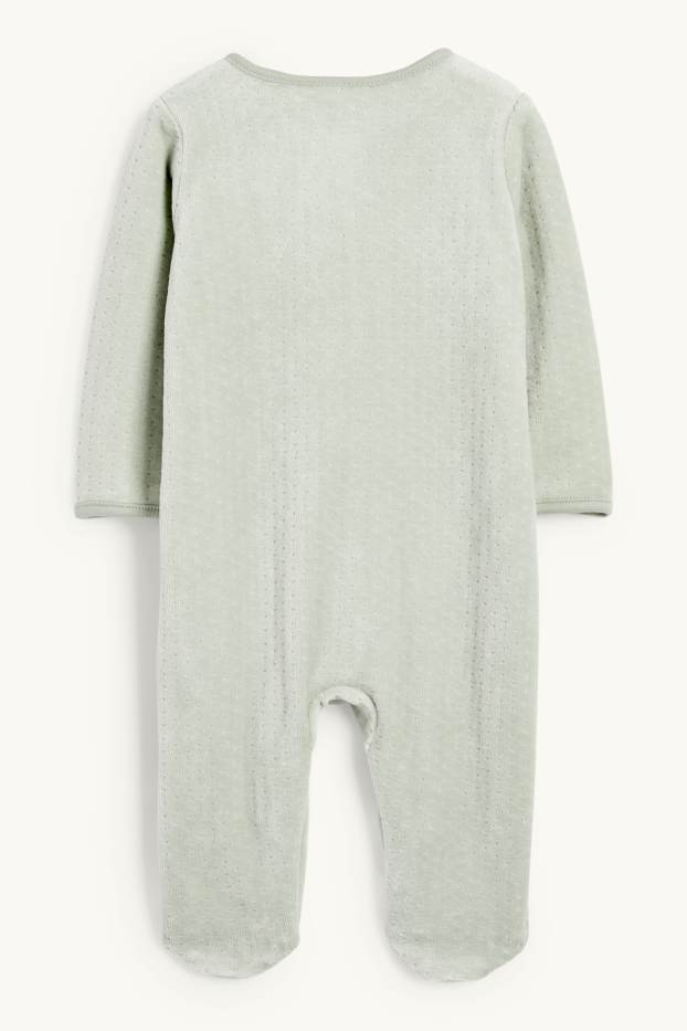 Unisexe - Winnie l’ourson - pyjama pour bébé - finition texturée - vert clair