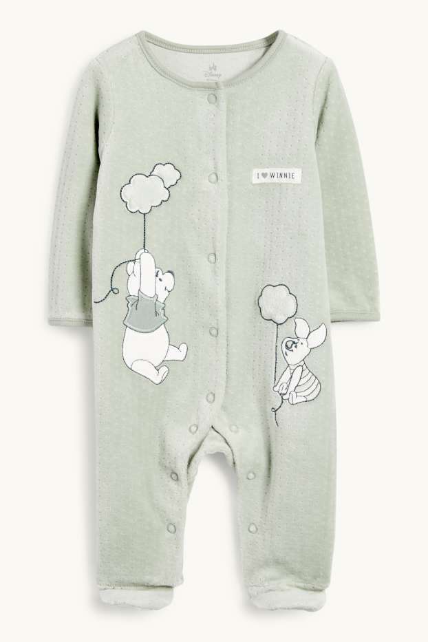 Unisexe - Winnie l’ourson - pyjama pour bébé - finition texturée - vert clair