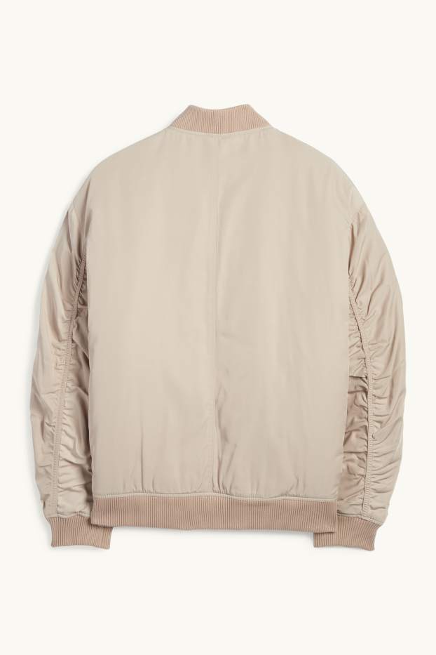 Uomo - Giacca bomber - foderata - beige