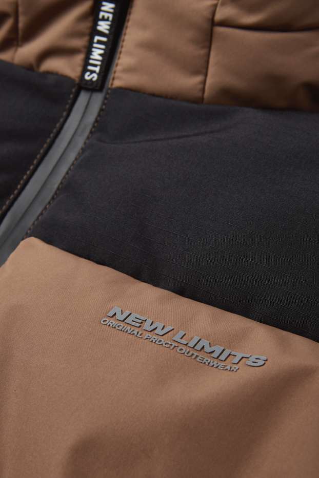 Copii - Băieți - Jachetă matlasată cu glugă - maro