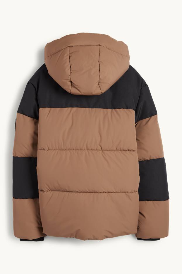 Copii - Băieți - Jachetă matlasată cu glugă - maro