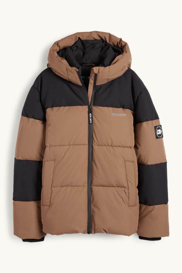 Copii - Băieți - Jachetă matlasată cu glugă - maro