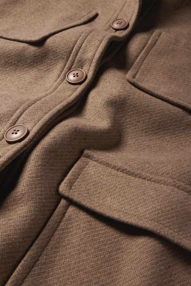 Femmes - Manteau en maille - marron