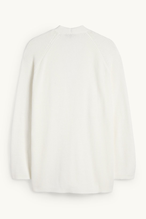 Dona - Jaqueta de punt - acanalada - blanc