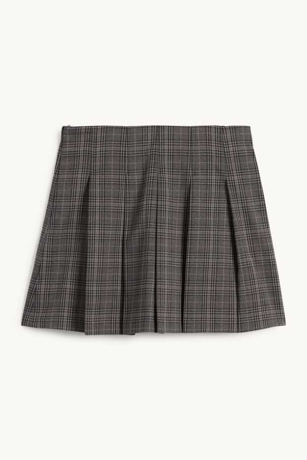 Dona - Faldilla pantaló - de quadres - gris fosc