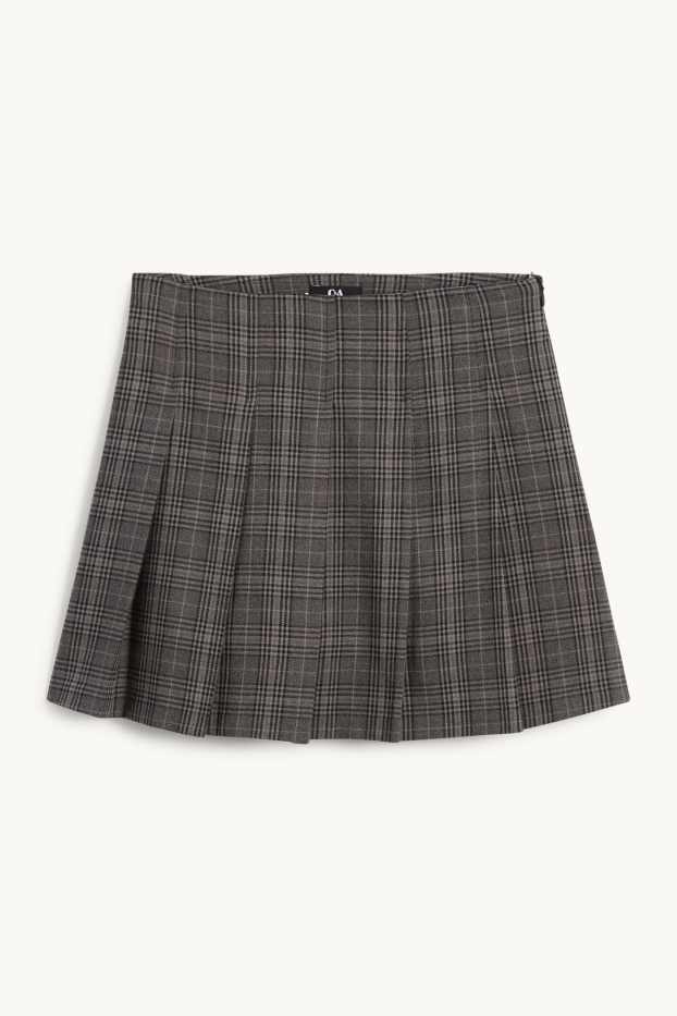Dona - Faldilla pantaló - de quadres - gris fosc