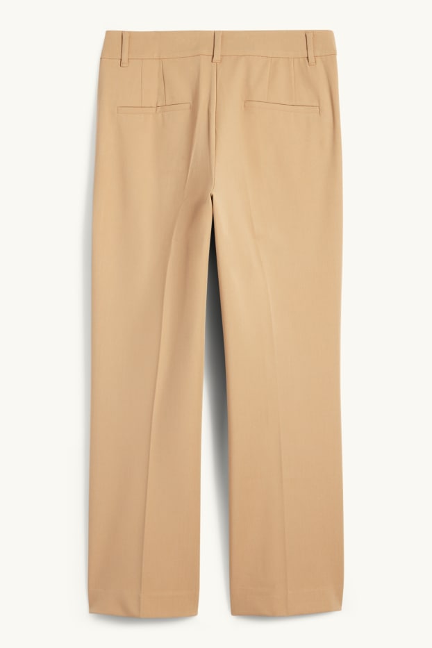 Dames - Pantalon - mid waist - straight fit - beige