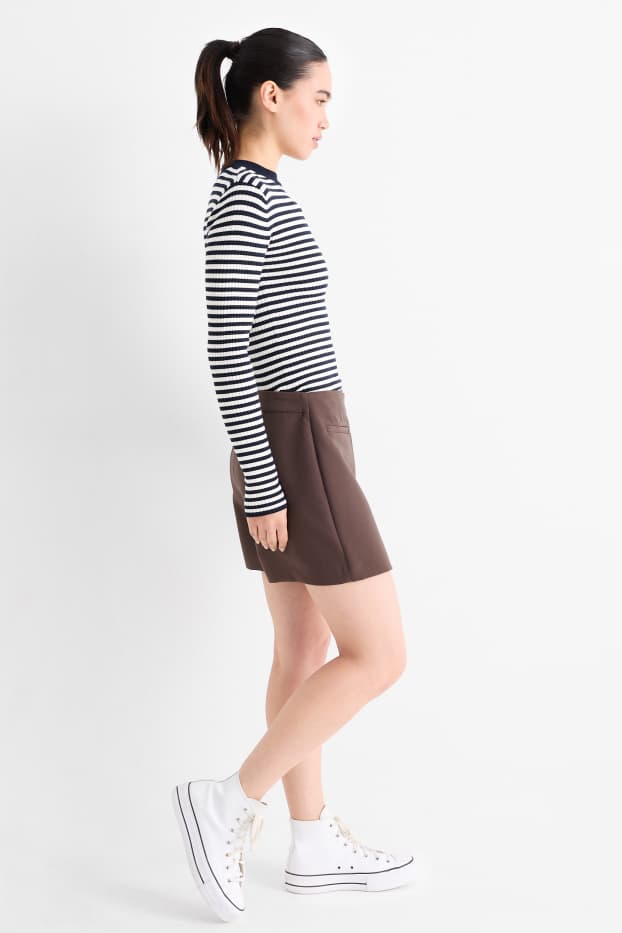 Femmes - Jupe short - marron foncé