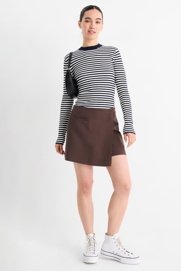 Femmes - Jupe short - marron foncé