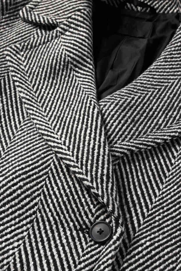 Kobiety - Kurtka - teksturowana - czarny / biały