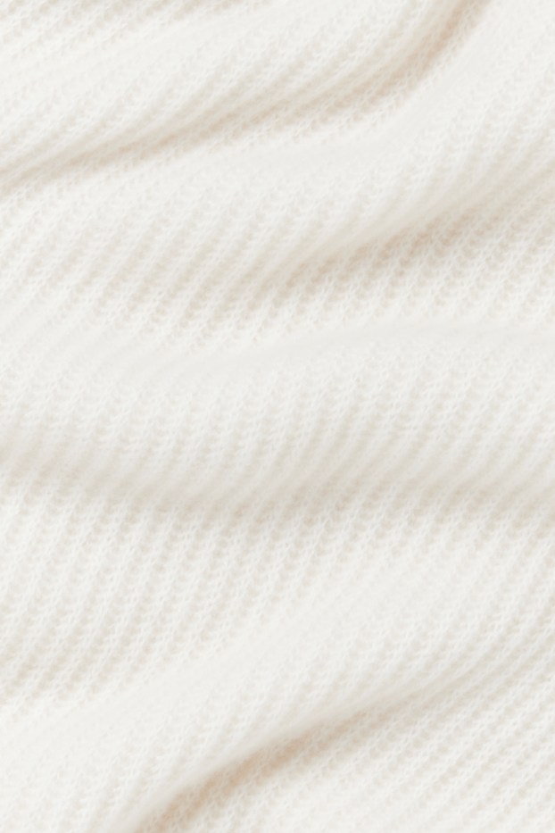 Women - Cashmere scarf - ribbed - cremewhite