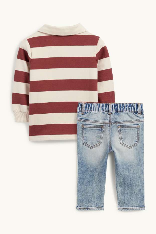 Bébés garçons - Mickey Mouse - tenue pour bébé - 2 pièces - bordeaux