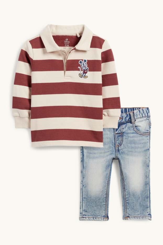 Bébés garçons - Mickey Mouse - tenue pour bébé - 2 pièces - bordeaux