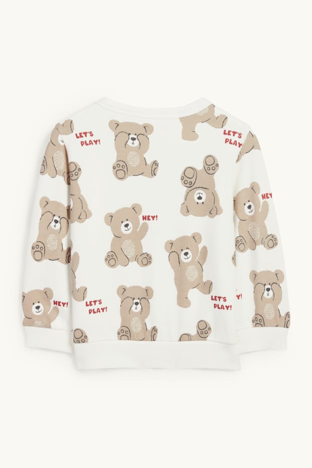 Bébés garçons - Oursons - sweat bébé - blanc crème