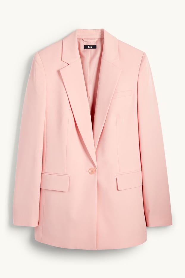 Women - Oversized long blazer - light rose