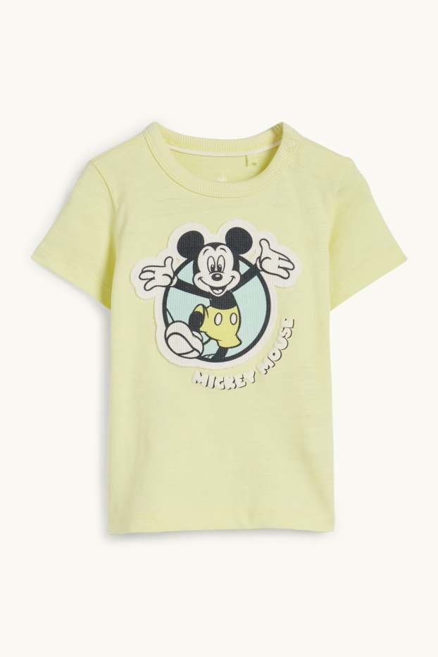 Baby Boys - Mickey Mouse - baby short sleeve T-shirt - light green