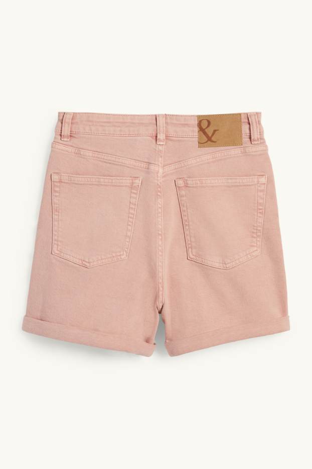 Damen - Mom Shorts - High Waist - apricot