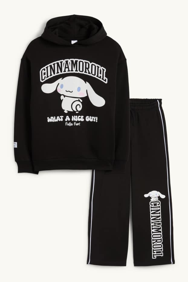 Enfants filles - Cinnamoroll - ensemble - sweat à capuche et pantalon de jogging - 2 pièces - noir