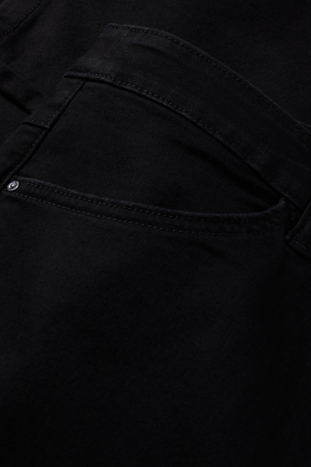 Women - Slim jeans - mid-rise waist - black