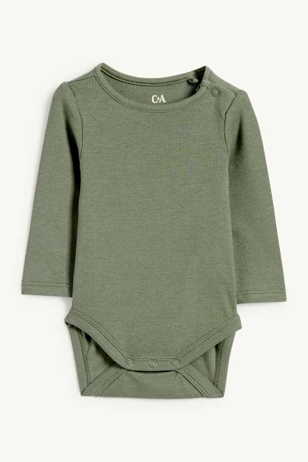 Baby: jongens - Mammoet - babyoutfit - 2-delig - groen