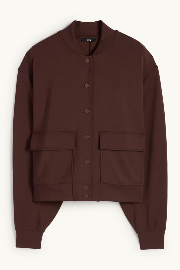 Women - Zip-through sweatshirt - dark brown