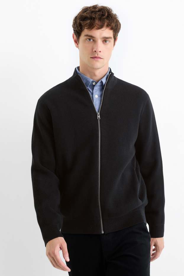 Men - Cardigan - black