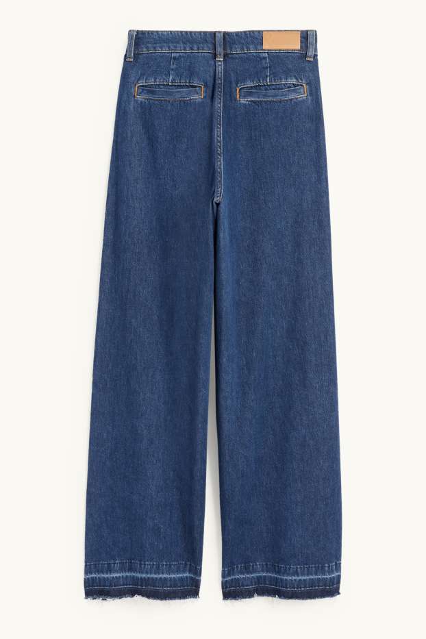 Dona - Wide Leg Jeans - mid waist - texà blau