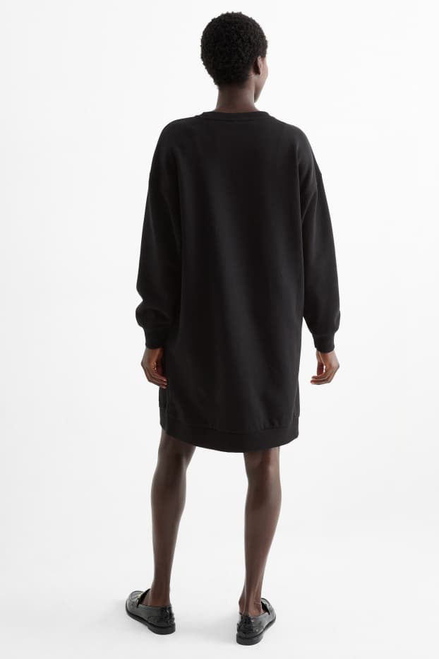 Femei - Rochie din molton - negru