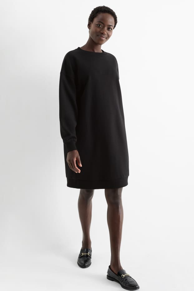 Femei - Rochie din molton - negru