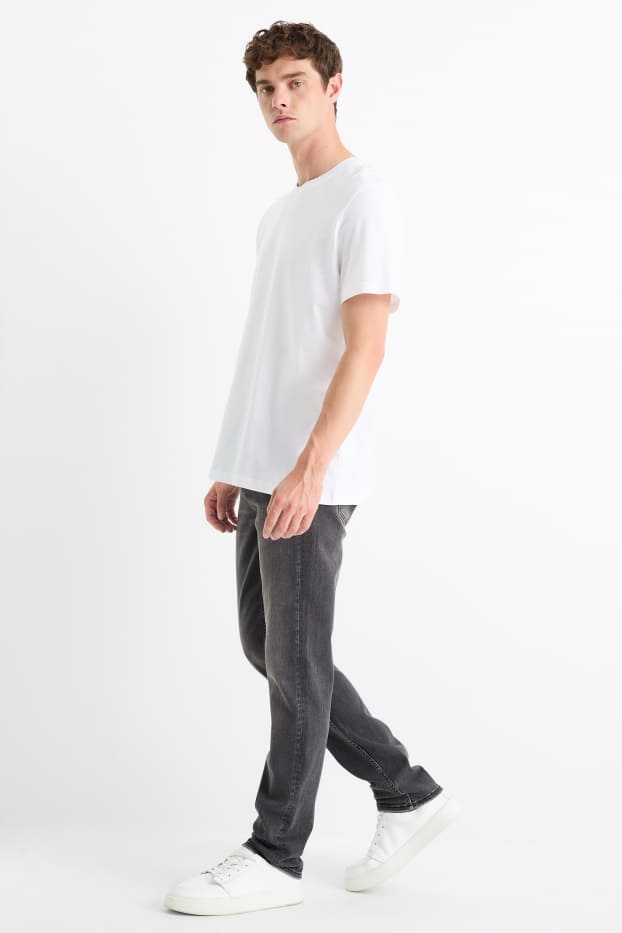 Bărbați - Slim jeans - denim-gri