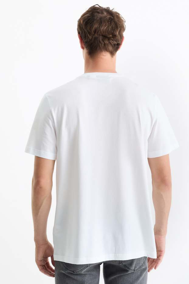 Herren - Multipack 5er - T-Shirt - Regular Fit - weiß / schwarz