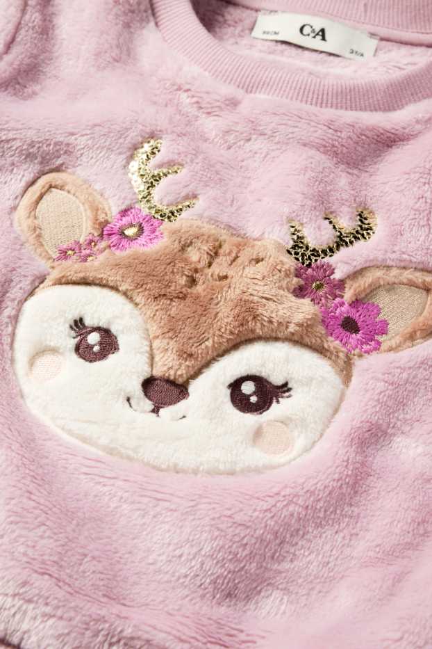 Enfants filles - Chevreuil - sweat - rose
