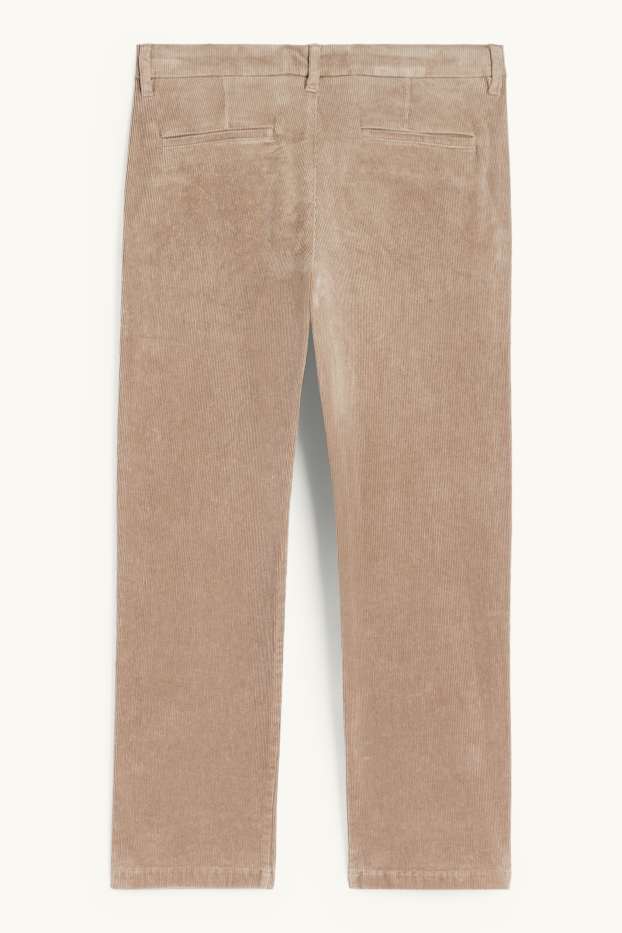 Uomo - Pantaloni chino in velluto - regular fit - beige