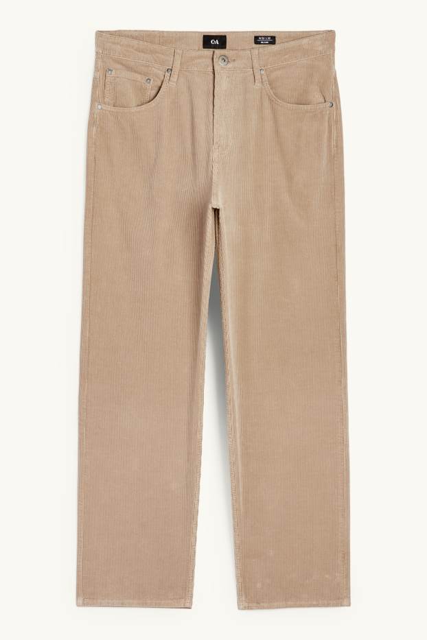 Herren - Cordhose - Relaxed Fit - taupe