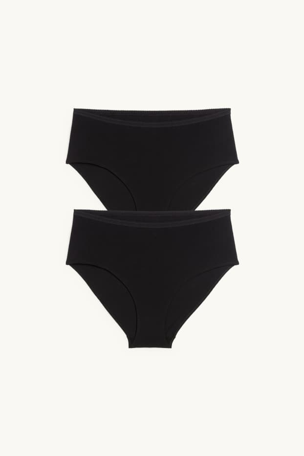Dames - Set van 2 - slip - zwart