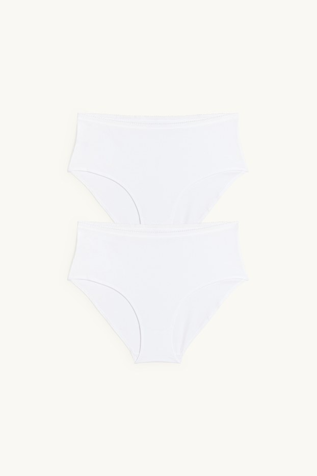 Dames - Set van 2 - slip - wit
