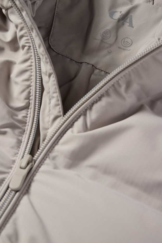 Home - Jaqueta embuatada - repel·lent a l'aigua - gris clar