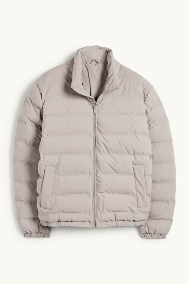 Home - Jaqueta embuatada - repel·lent a l'aigua - gris clar