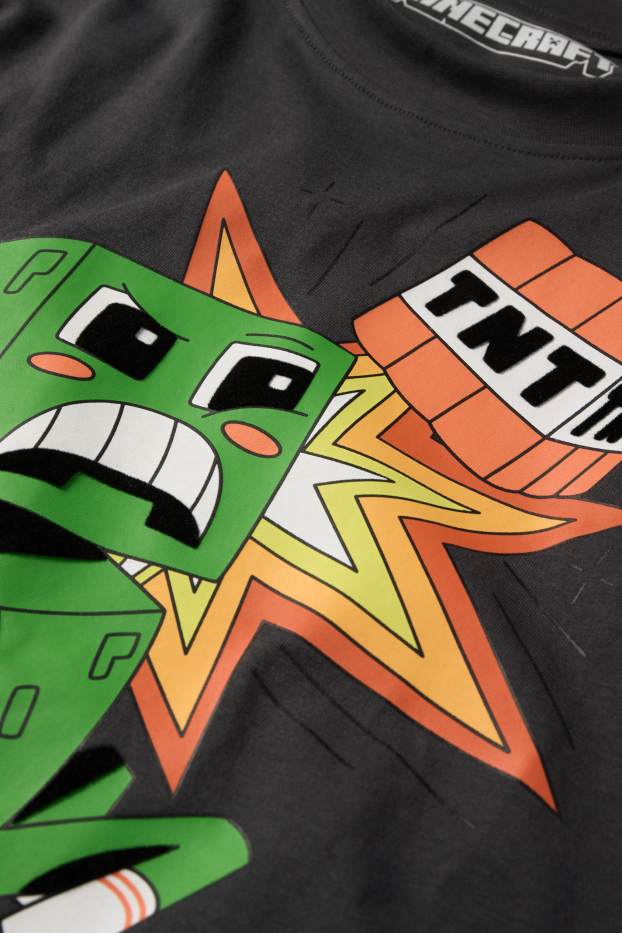 Bambini - Minecraft - maglia a maniche lunghe - grigio scuro