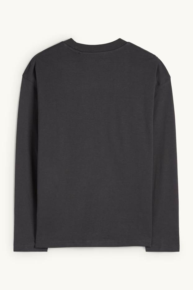 Bambini - Minecraft - maglia a maniche lunghe - grigio scuro