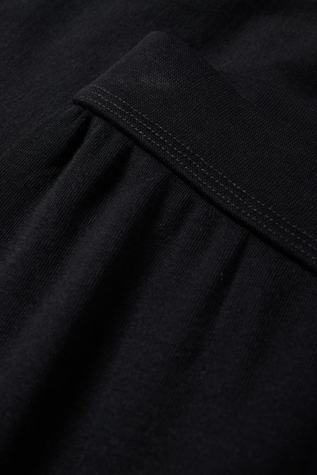 Uomo - Confezione da 2 - calzamaglia intima - a coste fini - nero