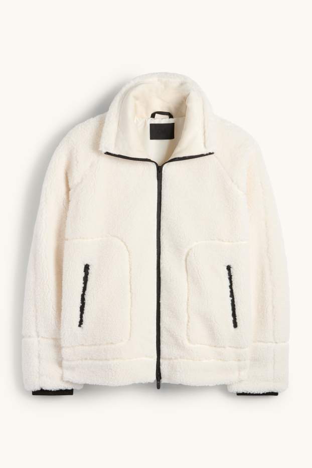 Femmes - Veste en peluche - blanc crème