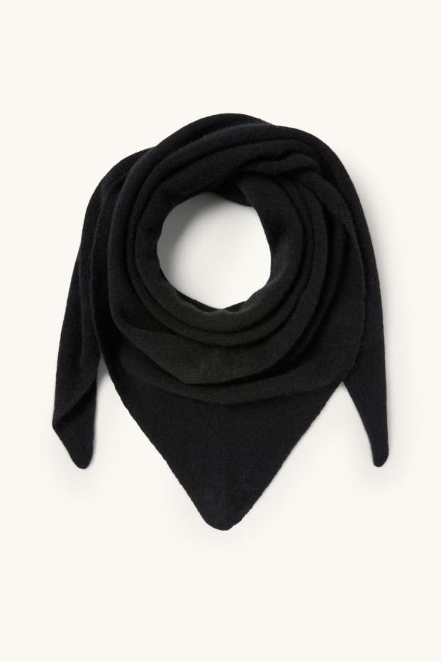 Women - Cashmere scarf - black