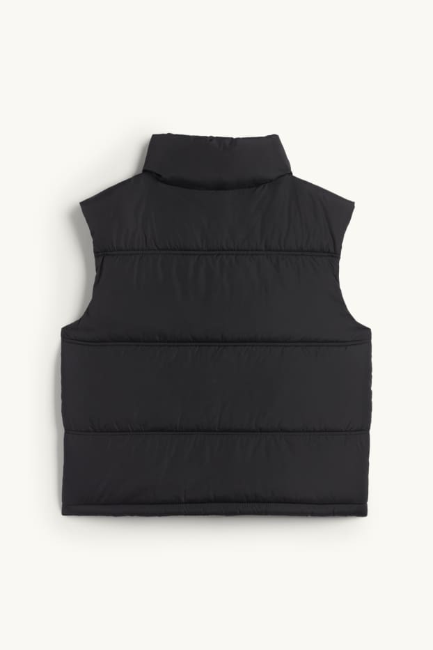 Women - Quilted gilet - black